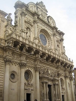 Barbanente a Lecce per la Basilica di Santa Croce