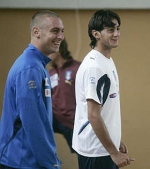 Gli azzurri si allenano al Comunale di Galatina in attesa della...