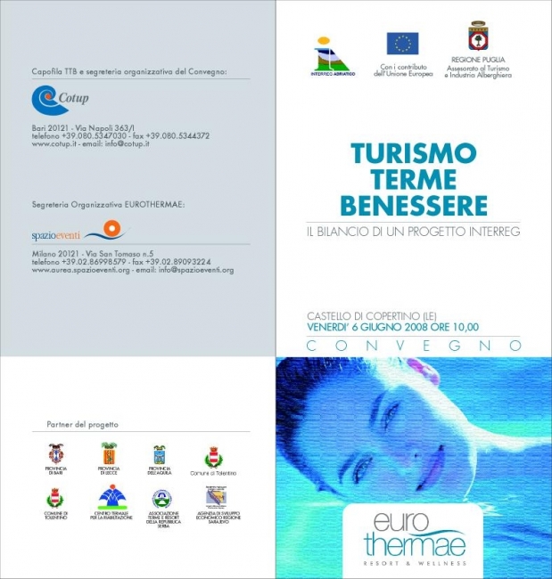 Copertino, al via Eurothermae, la prima Borsa del Turismo Termale e...