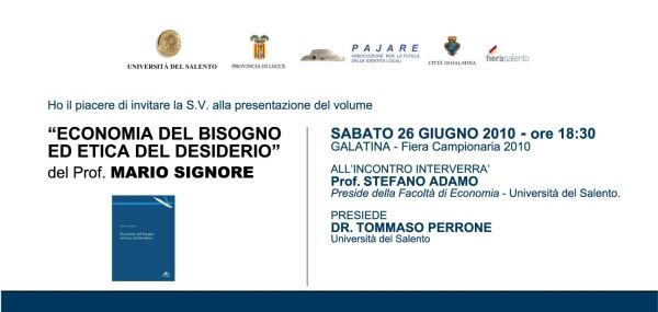 Il Prof Mario Signore presenta il suo nuovo libro presso la Fiera...