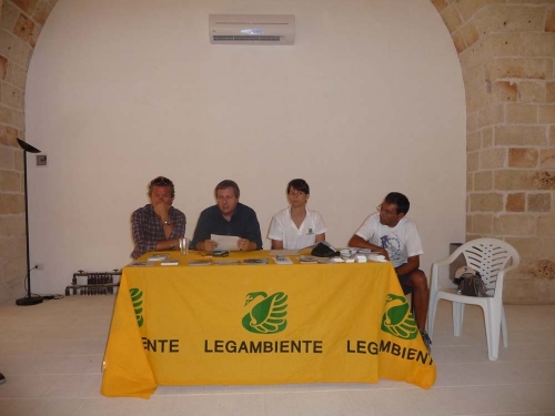 Pineta  nell'area Alimini: transito di automobili e parcheggio...