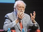 Eugenio Scalfari a Lecce il 10 settembre nella grande Sala d'Enghien...