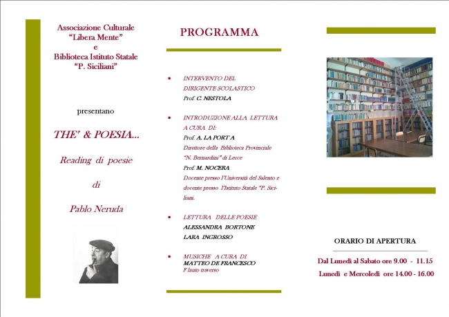 Porte aperte alla Biblioteca del Liceo "Siciliani" di Lecce